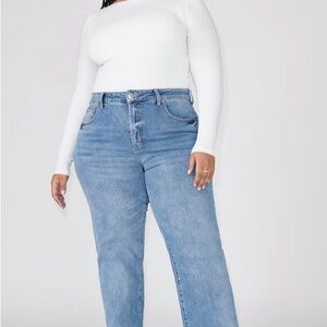 Eloquii The Naomi Comfort Stretch Straight Leg Jean